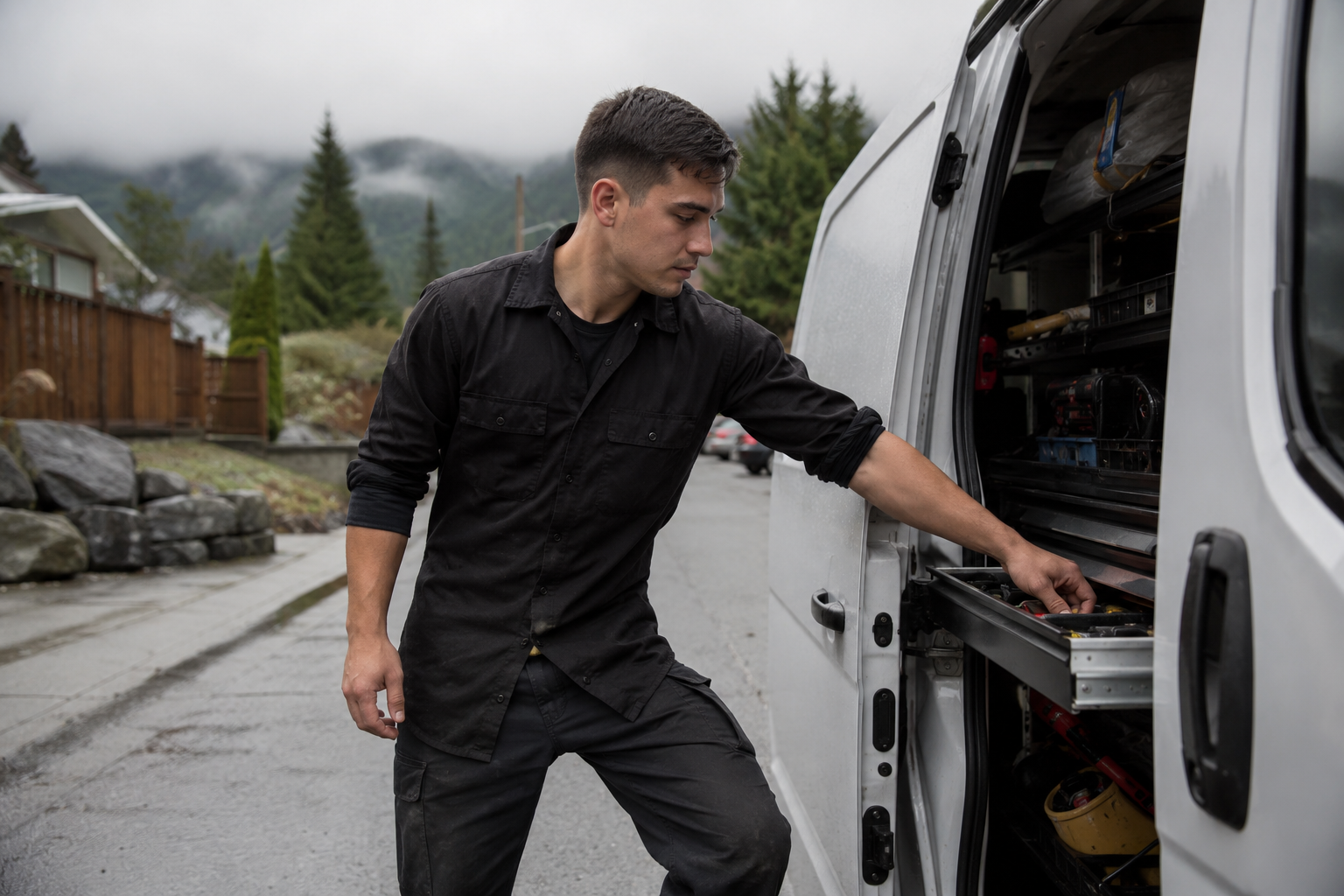 Third Gear mobile mechanic at his service van